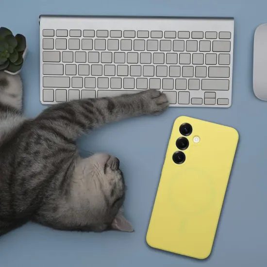 Obal / kryt na Honor 400 SMART žlutý - MagSafe SILICONE Case 2mm