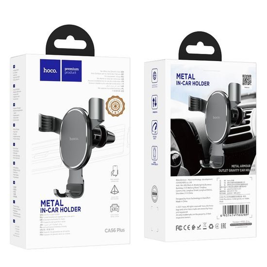 Držák do auta do ventilace černý - HOCO CA65 Plus