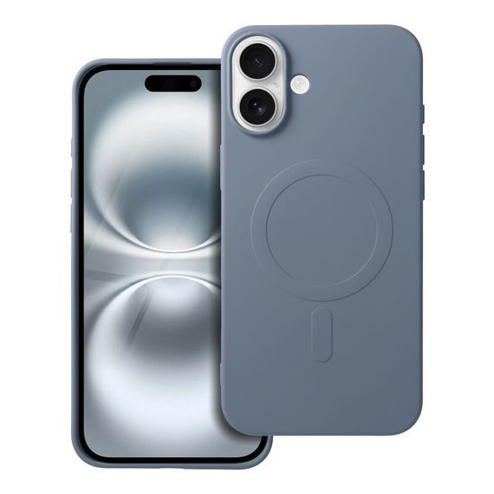 Obal / kryt na Apple iPhone 16 Plus světle modrý - SILICONE MAG COVER