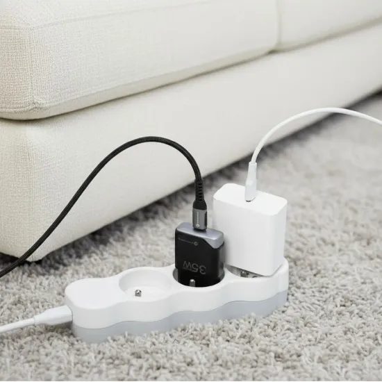 Ultra tenký síťový adaptér GaN III 1 x Type C PD QC4.0 3A 35W černá - FORCELL F-ENERGY