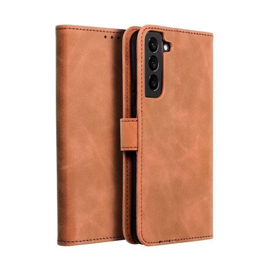Pouzdro / obal na Samsung Galaxy S22 Plus hnědé - knížkové Forcell Tender
