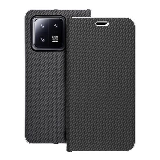 Puzdro / obal na Xiaomi 13 PRO čierne - book LUNA Book Carbon