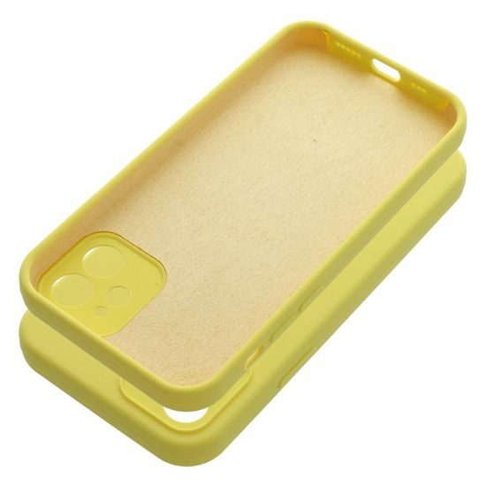 Obal / kryt na Apple iPhone 12 žlutý - Silicone Case 2mm