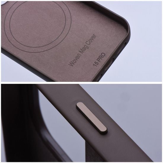 Obal / kryt na Apple iPhone 13 Pro hnědý - WOVEN MAG COVER