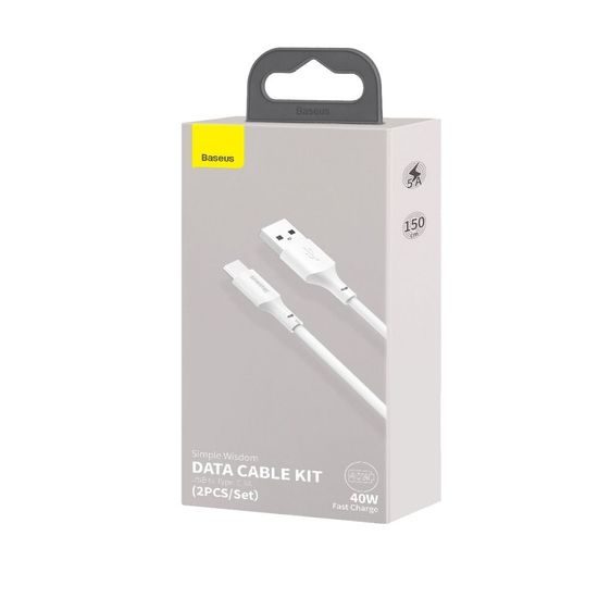 Kabel USB typu C, 2,4A , TZCALZJ-02, 1,5m, bílý - Baseus