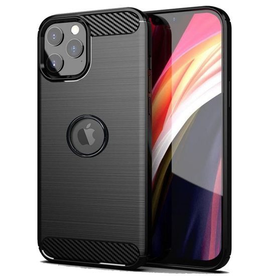 Obal / kryt pre Apple iPhone 12 Pro Max čierne - Forcell CARBON