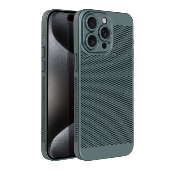 Obal / kryt na Apple iPhone 15 Pro Max zelené - BREEZY