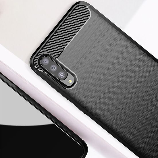 Obal / kryt na Samsung Galaxy A70 černý - Forcell CARBON