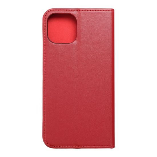 Pouzdro / obal na Apple iPhone 14 ( 6.1 ) bordový - knížkový Leather Forcell case SMART PRO