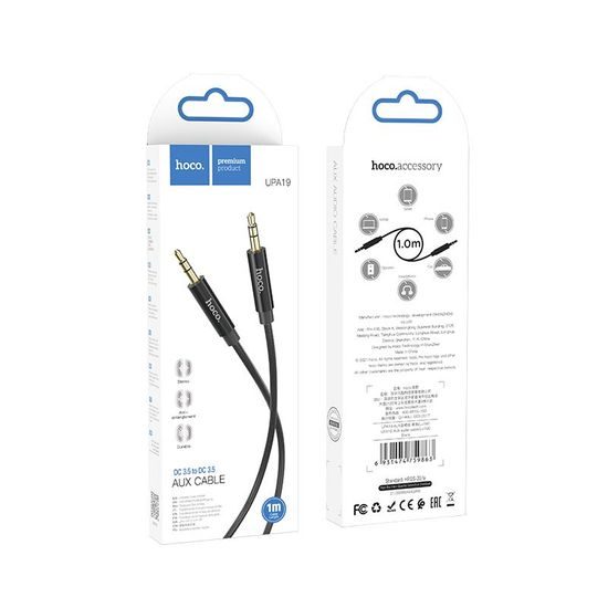 Kabel 3.5mm audio na Jack 3,5mm UPA19 1m černý - HOCO