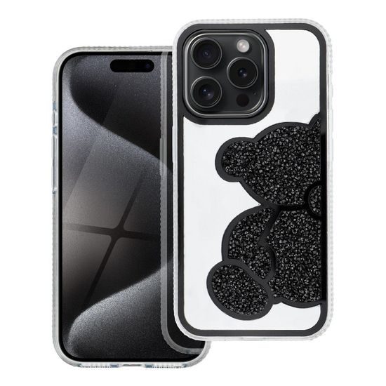 Obal / kryt na Apple iPhone 16 černý - Teddy Bear