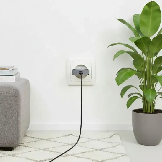 Ultra tenký síťový adaptér GaN III 1 x Type C PD QC4.0 3A 35W černá - FORCELL F-ENERGY