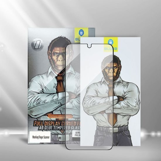 Tvrzené / ochranné sklo s instalačním rámečkem Samsung Galaxy S24 Ultra - 5D Mr. Monkey Glass