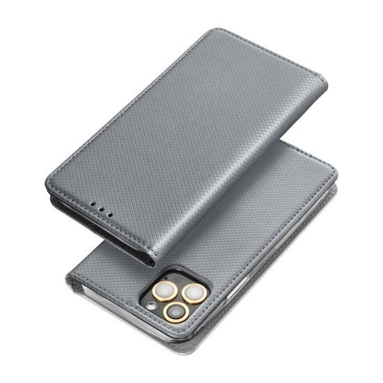 Pouzdro / obal na Samsung Galaxy J3/J3 2016 šedé - knížkové SMART