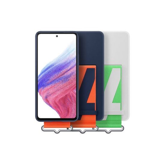 Obal / kryt pre Samsung Galaxy A53 5G modrý - silikónový kryt s pútkom