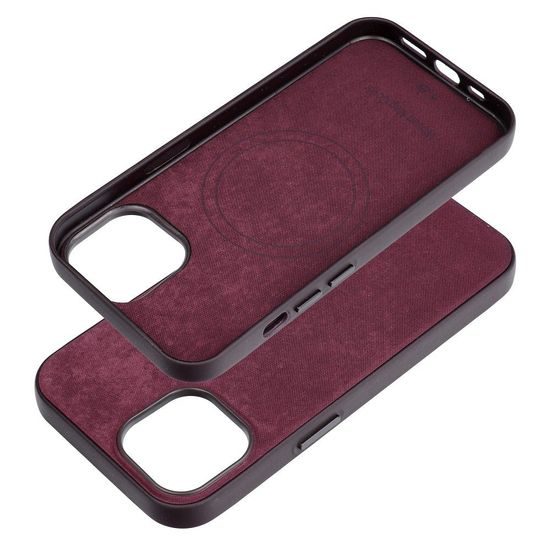 Obal / kryt na Apple iPhone 15 Plus burgundy - Woven Mag Cover