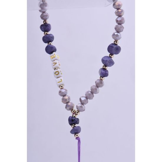 Přívěsek na telefon fialový - délka 44cm