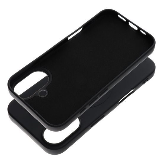 Obal / kryt na Apple iPhone 16 čierne - SILICONE MAG COVER