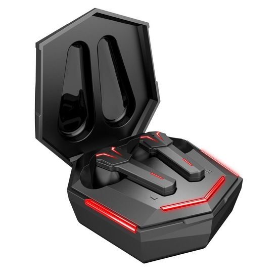 Bluetooth herní sluchátka s mikrofonem a dokovací stanicí , USB C černé TWS ART AP-TW-G10 GAMING