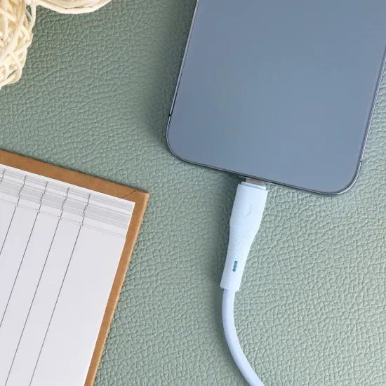 Nabíjecí / datový kabel USB-C - Lightning 1m modrý - Forcell F-Energy PD 3A 27W Silicone C346