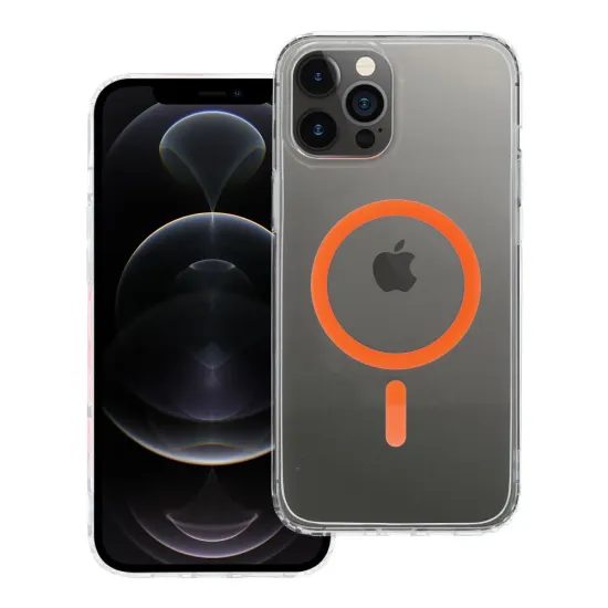 Obal / kryt na Apple iPhone 12 PRO MAX transparentní s MagSafe - Ring Mag Cover