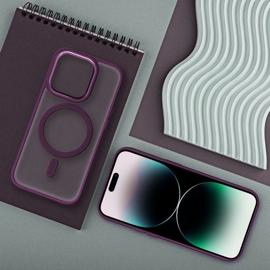 Obal / kryt na Apple iPhone 15 PRO fialové - Matný kryt Mag