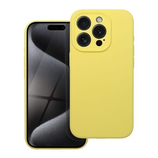 Obal / kryt na Apple iPhone 16 žlutý - SILICONE 2mm