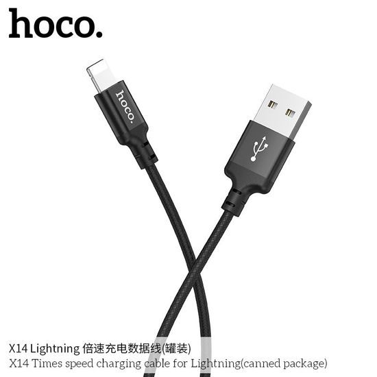 Nabíjecí lightning kabel 1m černý - HOCO