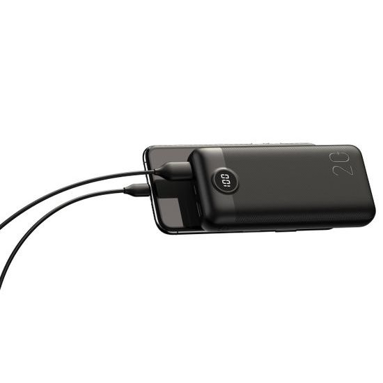 Powerbanka 20000mAh PD QC3.0 2A 20W černá - VEGER L20S