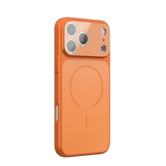 Obal / kryt na Apple iPhone 15 Pro oranžový - Case MAKE 17 MagSafe