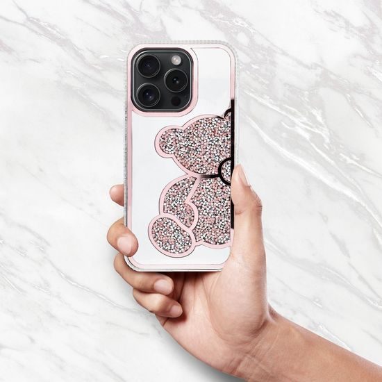 Obal / kryt na Apple iPhone 13 Pro růžový - Teddy Bear