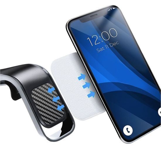 Podložka pro magnetické držáky do auta s kůží stříbrná