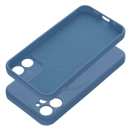 Obal / kryt na Apple iPhone 12 modrý - Sillicone Mag Cover