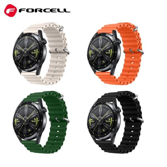 Řemínek na hodinky Samsung Watch 22mm černý - FORCELL F-DESIGN FS01