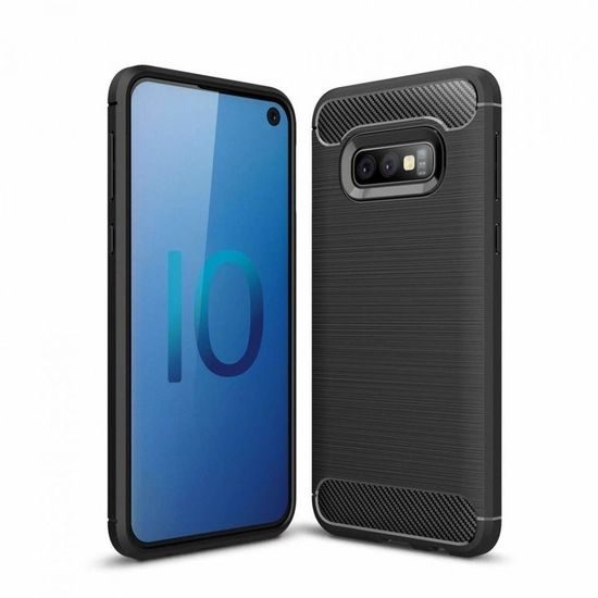 Obal / kryt na Samsung Galaxy S10 černý - Forcell CARBON