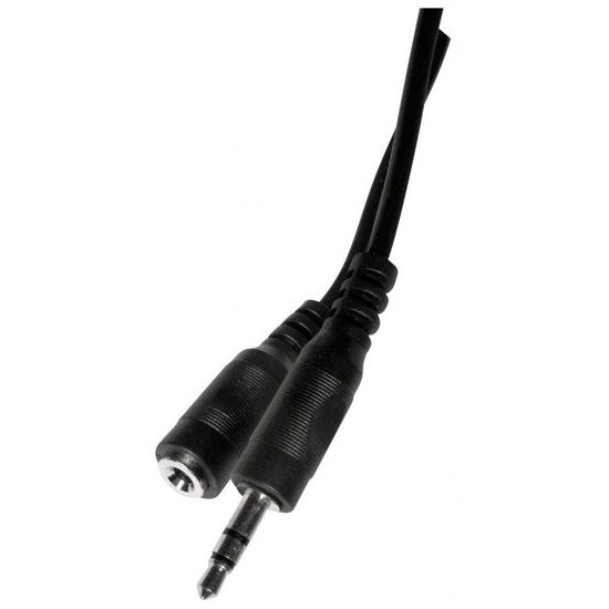 AUX kábel 3,5 mm samec samica 5 m - čierny
