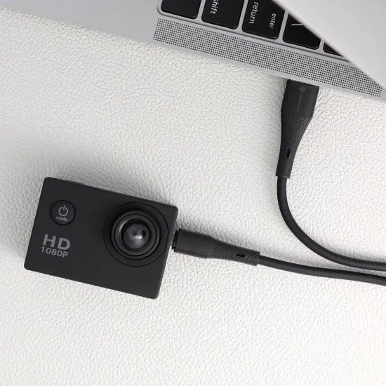 Datový kabel USB A / Micro USB QC3.0 2,4A 18W 1m silikonový černý - FORCELL