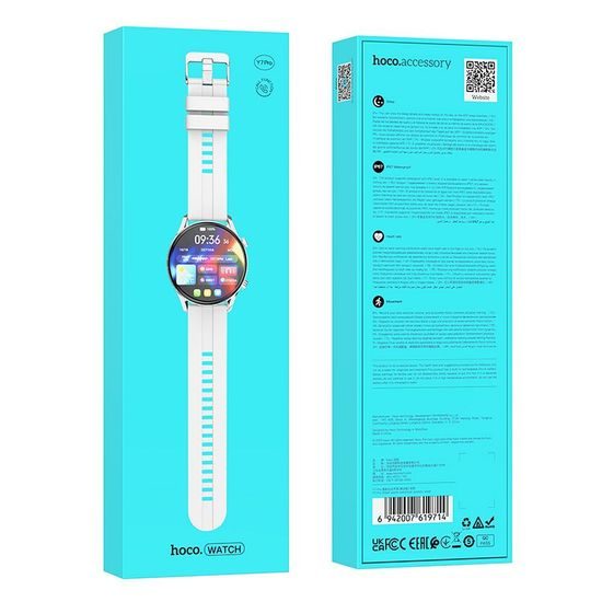 Chytré hodinky - Smartwatch Y7 Pro (včetně volání) - stříbrné - HOCO Y16