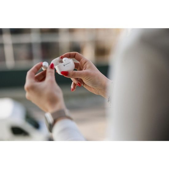 Bezdrátová sluchátka Bílá - FORCELL F-AUDIO (ANC)