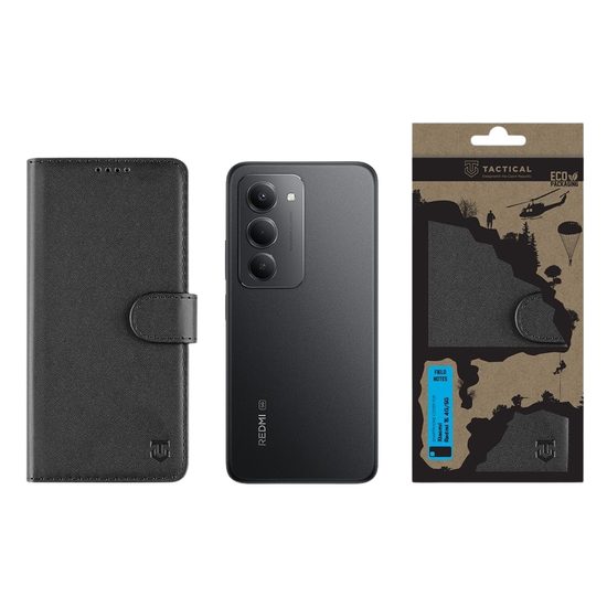 Pouzdro / obal na Xiaomi Redmi 15 4G/5G černé - knížkové Tactical Field Notes