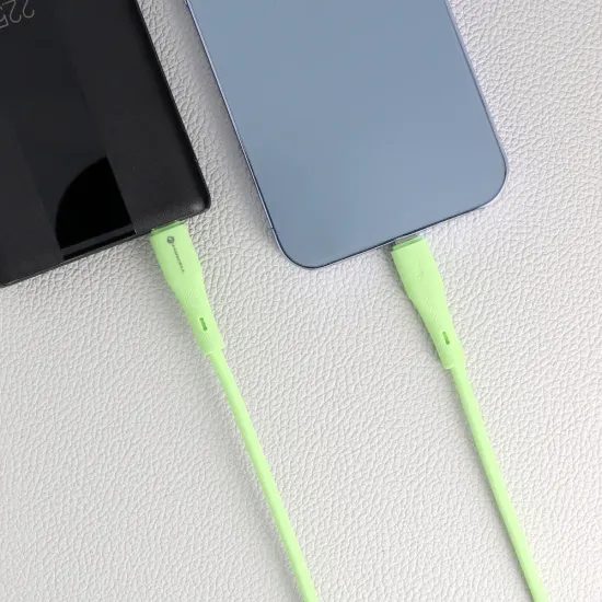 Nabíjecí / datový kabel USB-C - Lightning 1m zelený - Forcell F-Energy PD 3A 27W Silicone C346