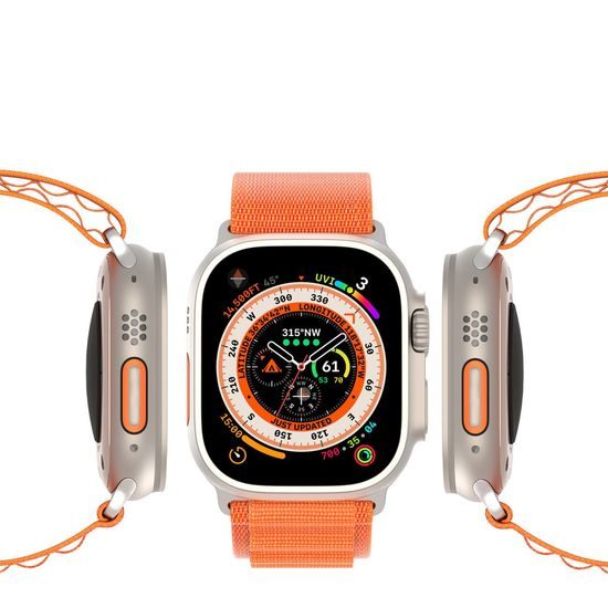Řemínek na Apple Watch 42/44/45/49mm oranžový - DUX DUCIS GS