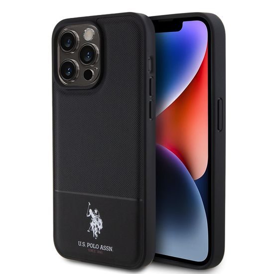 Obal / kryt na Apple iPhone 15 Pro černý - U.S. Polo