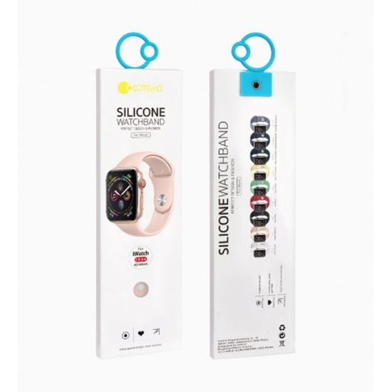 Silikonový řemínek pro Apple Watch 42/44/45mm růžový - COTECi