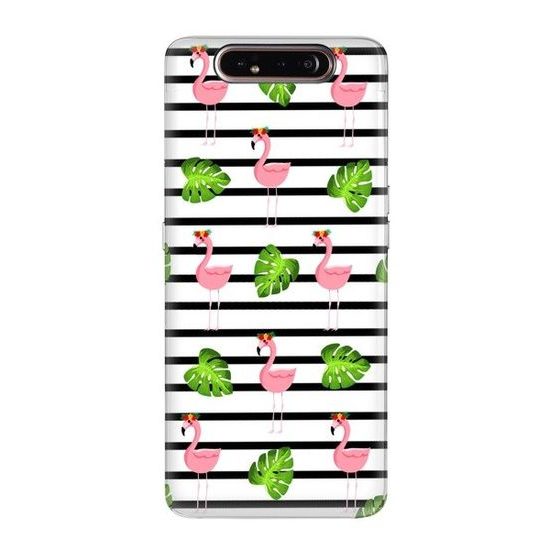 Obal / kryt na Samsung Galaxy A80 pelikáni a listí