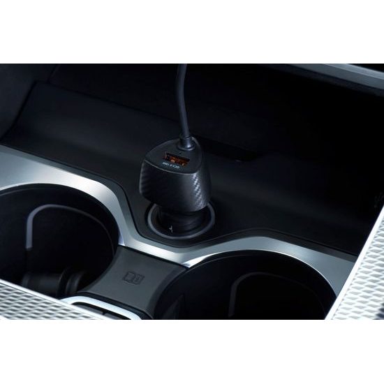 Nabíjačka do auta USB QC 3.0 18W + kábel typu C 3.0 PD20W CC50-1AC čierna (spolu 38W) - FORCELL CARBON
