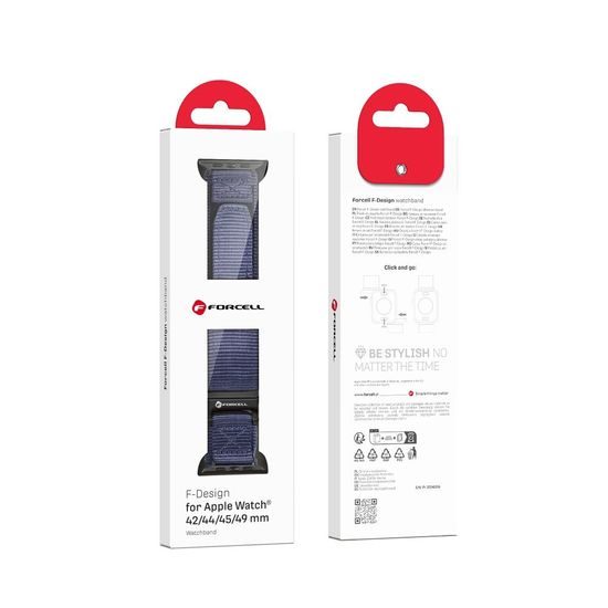 Nylonový řemínek na APPLE Watch 42 / 44 / 45 / 49 mm modrý - FORCELL