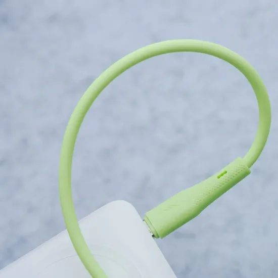 Silikonový kabel USB C to USB C 5A 100W 1m zelený - Forcell