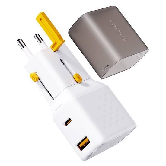 Cestovní univerzální adaptér 35W GaN USB-C + USB-A bílý - VOLTME Vito Go EzTravel