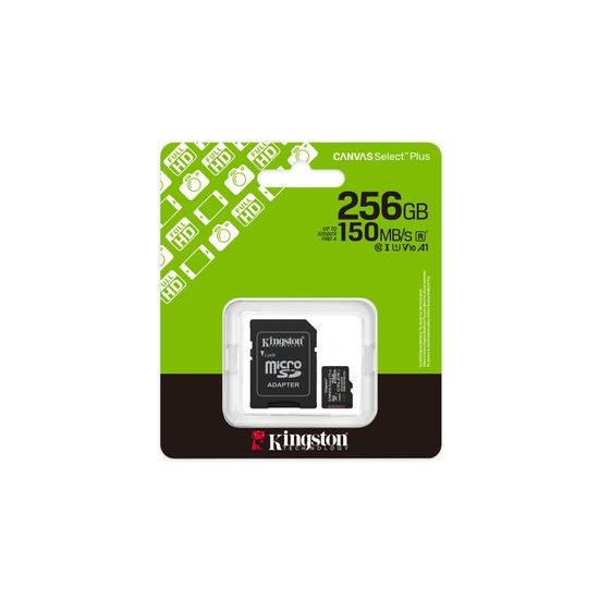 Kingston Canvas Select Plus/ Micro SDXC/ 256GB/ UHS-I U1 / Class 10/ + Adaptér